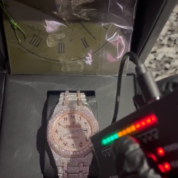 Other - Luxury mossinite Studded Watch